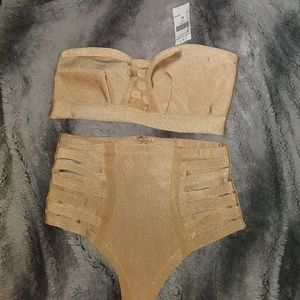 2 piece bandage swim suit